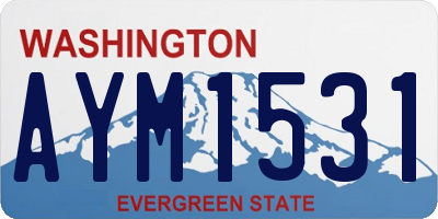 WA license plate AYM1531