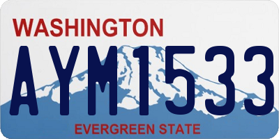 WA license plate AYM1533