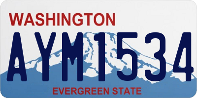 WA license plate AYM1534