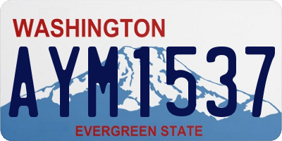 WA license plate AYM1537
