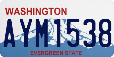 WA license plate AYM1538