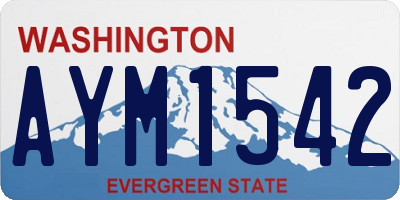 WA license plate AYM1542
