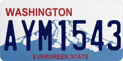 WA license plate AYM1543