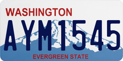 WA license plate AYM1545
