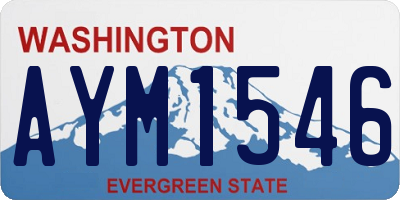 WA license plate AYM1546