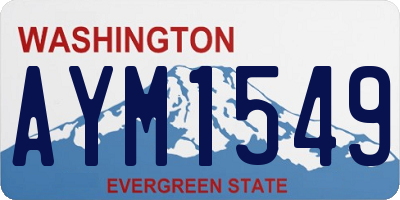 WA license plate AYM1549