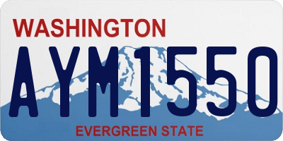 WA license plate AYM1550