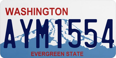 WA license plate AYM1554