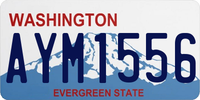 WA license plate AYM1556