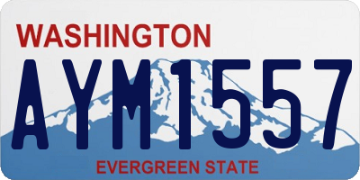 WA license plate AYM1557