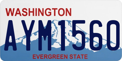 WA license plate AYM1560