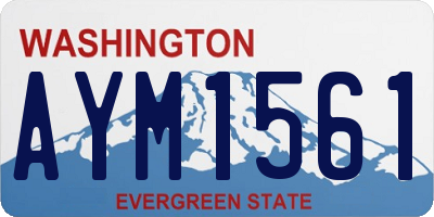 WA license plate AYM1561