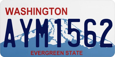 WA license plate AYM1562