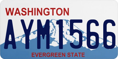 WA license plate AYM1566