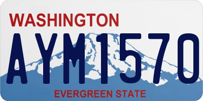 WA license plate AYM1570