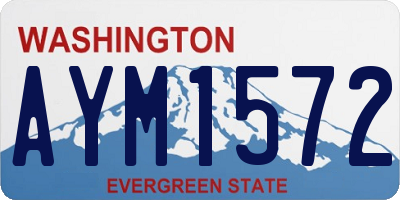 WA license plate AYM1572