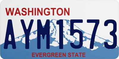 WA license plate AYM1573