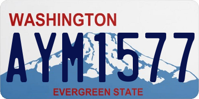 WA license plate AYM1577