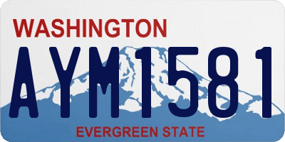 WA license plate AYM1581