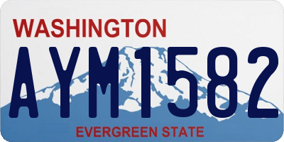 WA license plate AYM1582