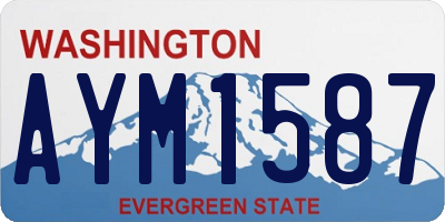 WA license plate AYM1587