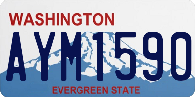 WA license plate AYM1590