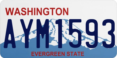 WA license plate AYM1593