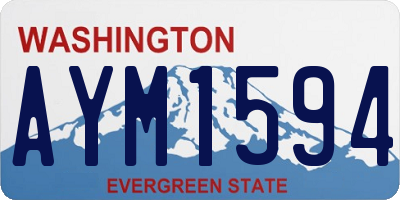 WA license plate AYM1594