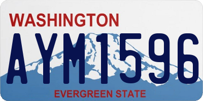 WA license plate AYM1596