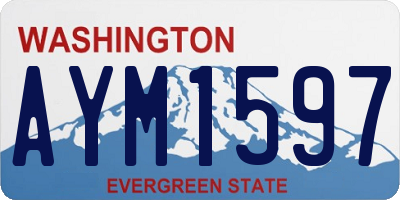 WA license plate AYM1597
