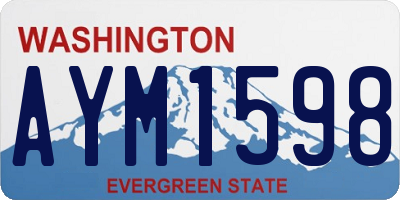WA license plate AYM1598
