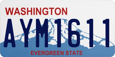 WA license plate AYM1611
