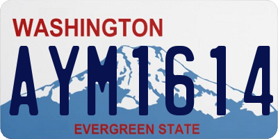 WA license plate AYM1614
