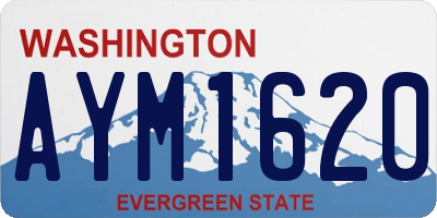 WA license plate AYM1620