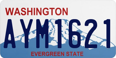 WA license plate AYM1621