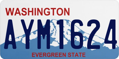 WA license plate AYM1624
