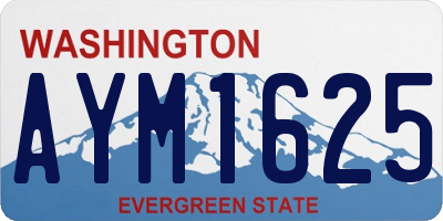 WA license plate AYM1625