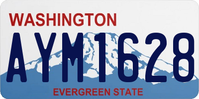 WA license plate AYM1628