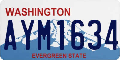 WA license plate AYM1634