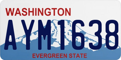 WA license plate AYM1638