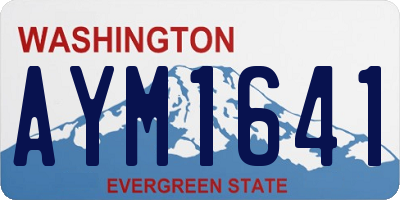 WA license plate AYM1641
