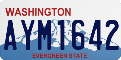 WA license plate AYM1642