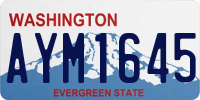 WA license plate AYM1645