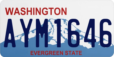 WA license plate AYM1646
