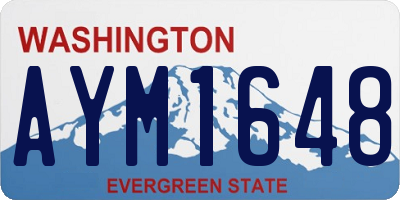 WA license plate AYM1648