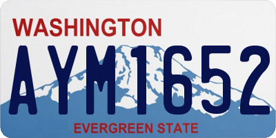 WA license plate AYM1652