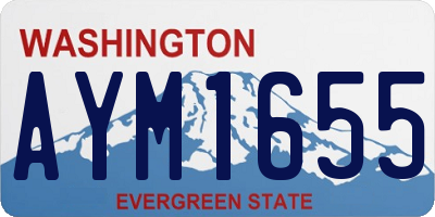 WA license plate AYM1655
