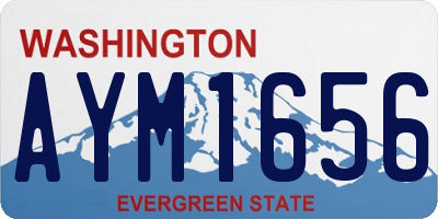 WA license plate AYM1656