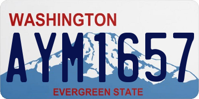WA license plate AYM1657