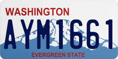 WA license plate AYM1661